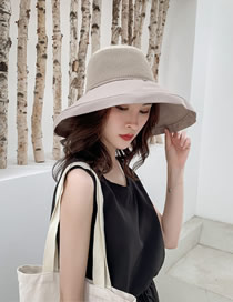 Fashion Beige Foldable Big Hat Sun Hat
