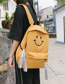 Fashion Yellow Cartoon Smiling Backpack