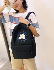 Fashion Black Flower Backpack