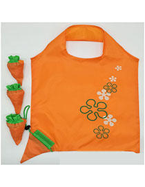 Fashion Carrot Polyester Folded Fruit Green Bag Shopping Bag