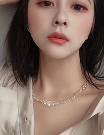 Fashion Transparent Natural White Crystal Wave Soda Necklace