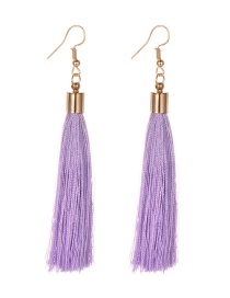 Fashion Light Purple Alloy Tassel Earrings