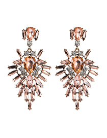 Fashion Pink Acrylic Diamond Earrings
