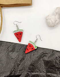 Fashion Watermelon Red Fruit Ice Cream Earrings
