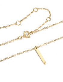 Fashion Gold Geometric Rectangular Stainless Steel Gold-plated Necklace