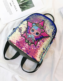 Star Purple Children's Cartoon Sequin Backpack