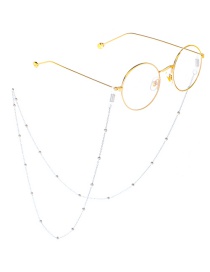 Bright Silver Beaded Glasses Chain