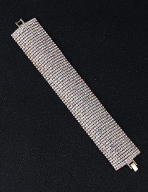 Fashion Silver 11 Rows Of Full Diamond Bracelets