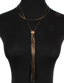 Fashion Gun Black Tassel Necklace