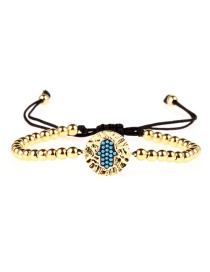 Fashion Palm Gold Gold-plated Steel Ball Full Diamond Bracelet