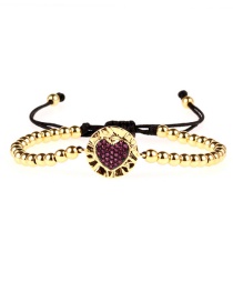 Fashion Love Gold Gold-plated Steel Ball Full Diamond Bracelet