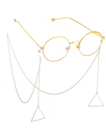 Fashion Silver Metal Triangle Glasses Chain