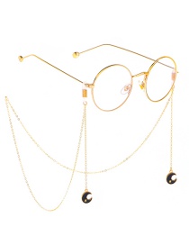 Fashion Gold Metal Moon Star Glasses Chain