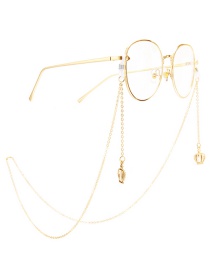 Fashion Gold Metal Hollow Crown Glasses Chain