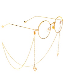 Fashion Gold Metal Diamond Shaped Eyeglass Chain
