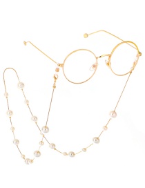 Fashion Gold Size Pearl Sweater Chain Glasses Chain Two Models