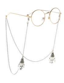 Fashion Silver Non-slip Palm Metal Glasses Chain