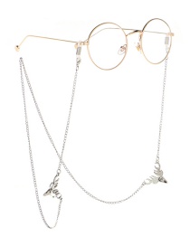 Fashion Silver Christmas Deer Glasses Chain