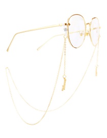Fashion Gold Non-slip Metal Letter Glasses Chain
