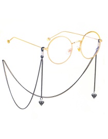 Fashion Black Hanging Neck Painted Diamonds Do Not Fade Chain Glasses Chain