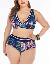 Fashion Navy Blue Big Cup Swimsuit