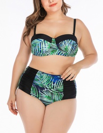 Fashion Green Big Cup Swimsuit