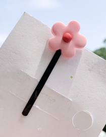 Fashion Pink Flower Soft Pottery Hairpin