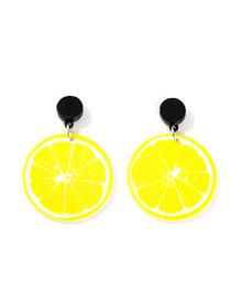 Fashion Orange Yellow Acrylic Fruit Earrings