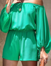 Fashion Green One-shoulder Shorts