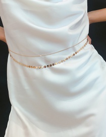 Fashion Gold Copper Beads Geometric Copper Sequin Chain Body Chain