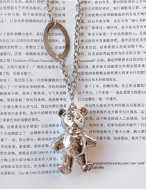 Fashion Silver Metal Bear Thick Chain Necklace