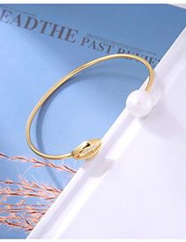 Fashion Gold Open Shell Pearl Bracelet
