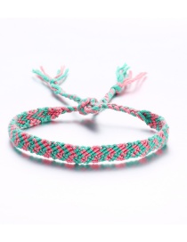 Fashion Pink Green Arrow Color Rope Woven Anklet