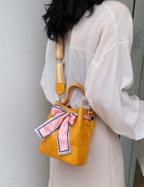 Fashion Yellow Bow Tie Shoulder Bag