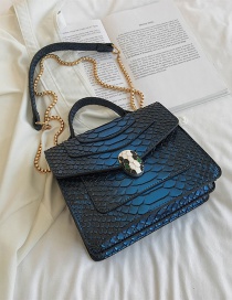 Fashion Blue Serpentine Shoulder Bag Shoulder Chain Bag