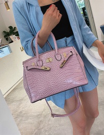 Fashion Pink Stone Pattern Crossbody Shoulder Bag