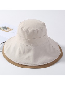Fashion Beige Stitching Contrast Double-sided Wearing Sunhat