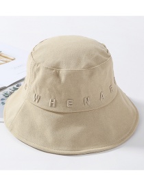 Fashion Beige Embroidered Letter Cap