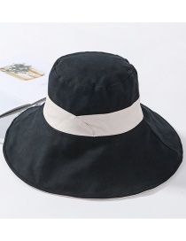 Fashion Black Cotton Large Double-sided Color Matching Patch Fisherman Hat