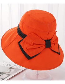 Fashion Orange Dalat Bow Visor Fisherman Hat