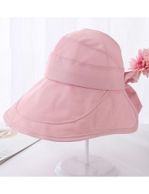 Fashion Pink Big Cockroach Tongue Bow Sunscreen Top Hat