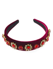 Fashion Red Full Diamond Pearl Headband