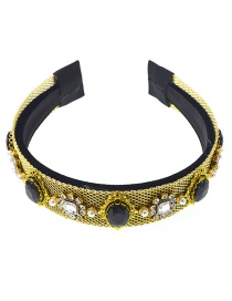 Fashion Black Diamond Jewel Headband