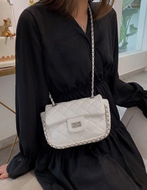 Fashion White Grids Pattern Bag