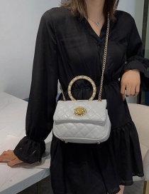 Fashion White Ring Chain Shoulder Messenger Handbag