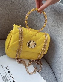 Fashion Yellow Ring Chain Shoulder Messenger Handbag