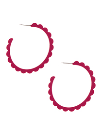 Fashion Rose Red Alloy Round Earrings