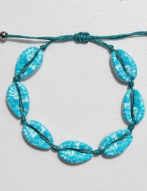 Fashion Blue Alloy Shell Weave Bracelet