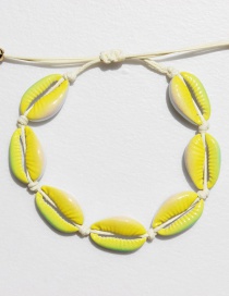 Fashion Yellow Alloy Shell Weave Bracelet