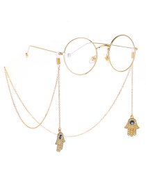 Fashion Gold Non-slip Metal Diamondd Palm Eye Glasses Chain